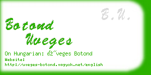 botond uveges business card